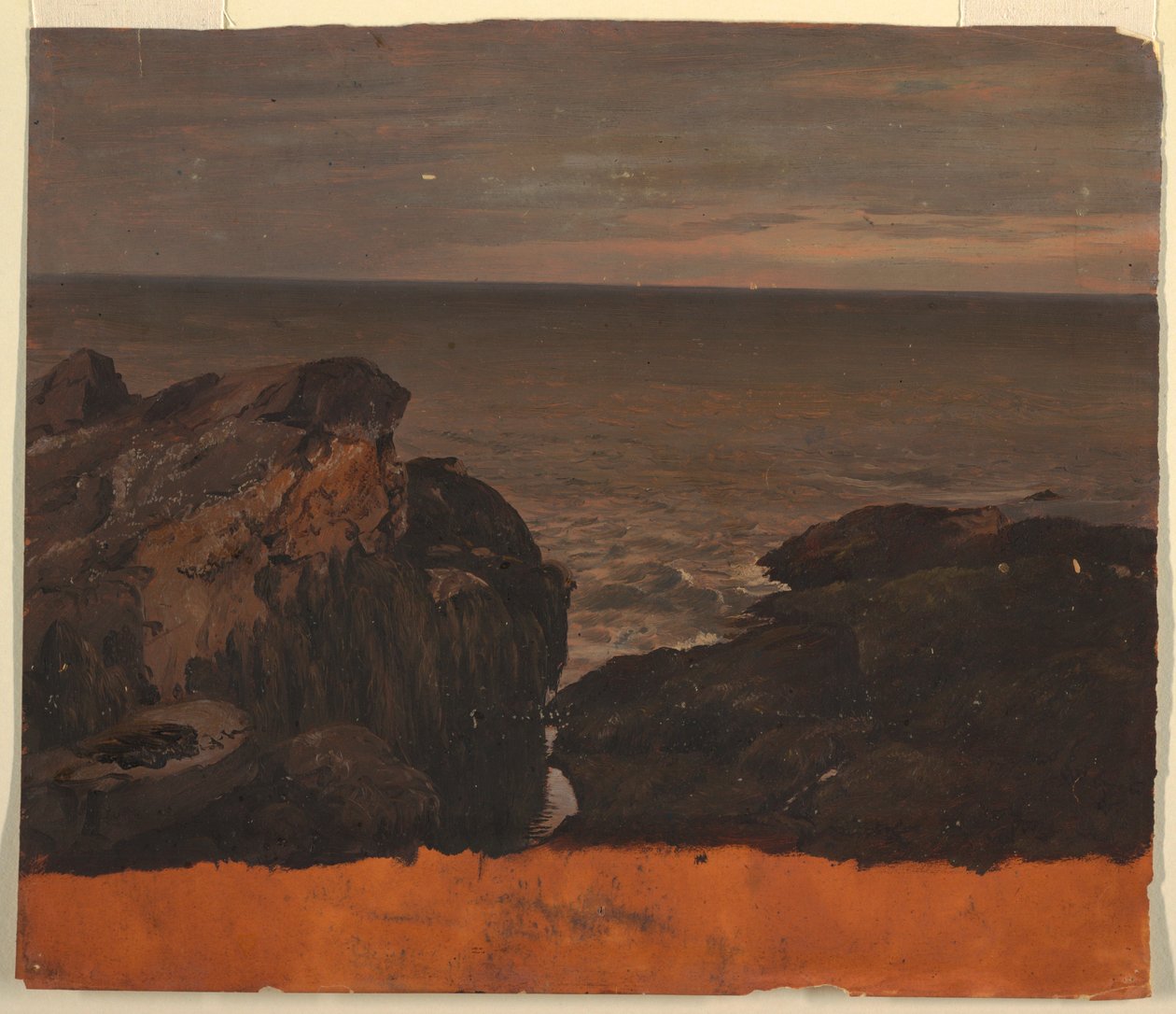 Dibujo, Costa de Maine, ca. 1850 de Frederic Edwin Church