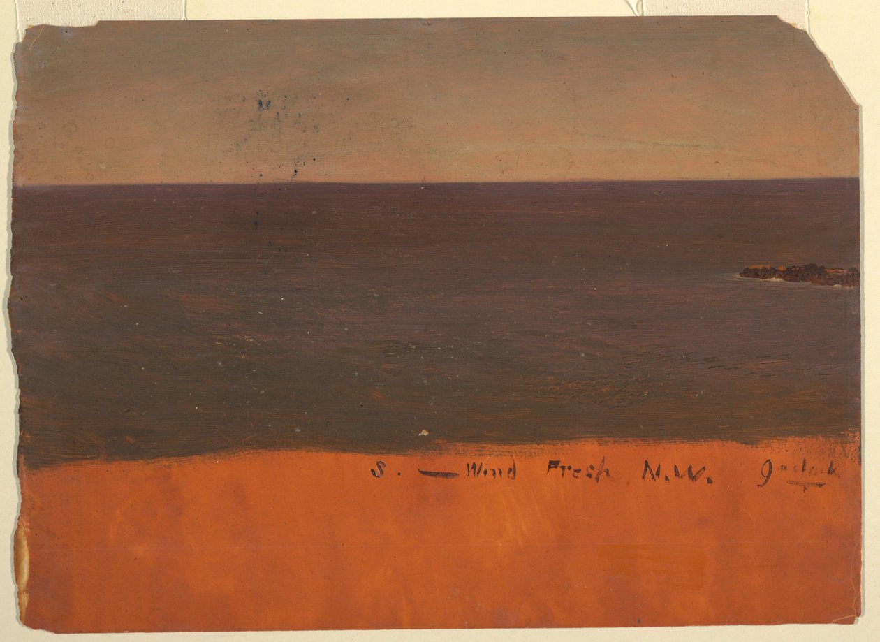 Dibujo, Costa de Maine, ca. 1850 de Frederic Edwin Church