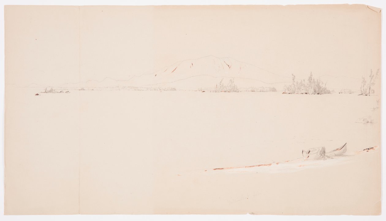 Dibujo, Lago Millinocket, Maine, septiembre de 1878 de Frederic Edwin Church