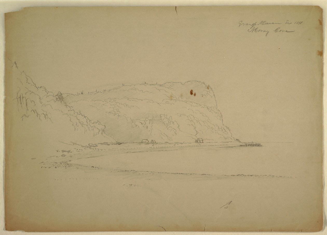 Dibujo, "Cueva de los monos", 1851 de Frederic Edwin Church