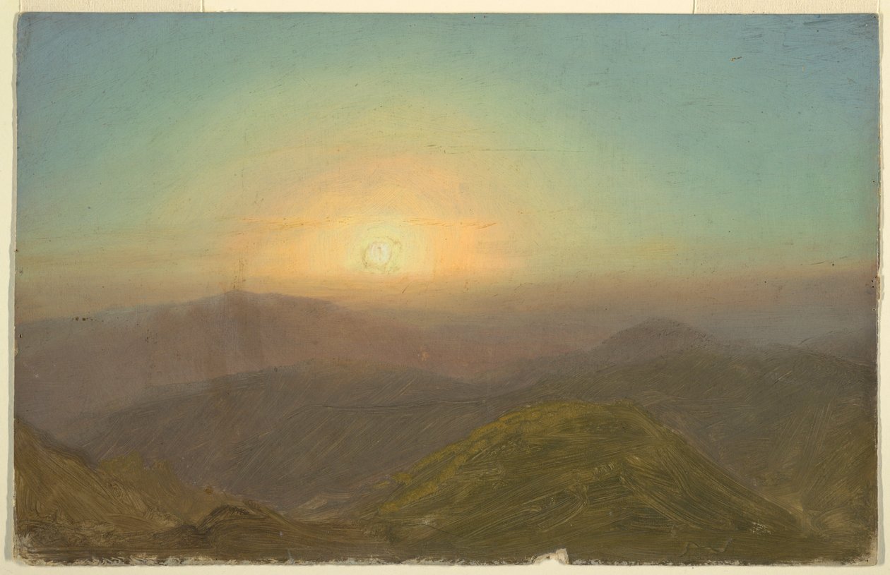 Dibujo, Paisaje matinal, 1865 de Frederic Edwin Church