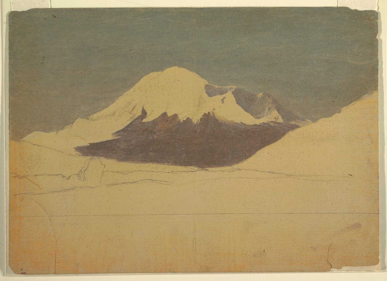 Dibujo, Monte Chimborazo, Ecuador, julio de 1857 de Frederic Edwin Church