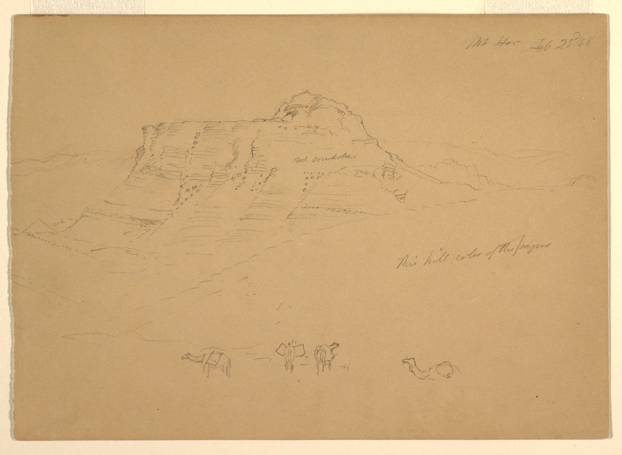 Dibujo, Mount Hor, 23 de febrero de 1868 de Frederic Edwin Church