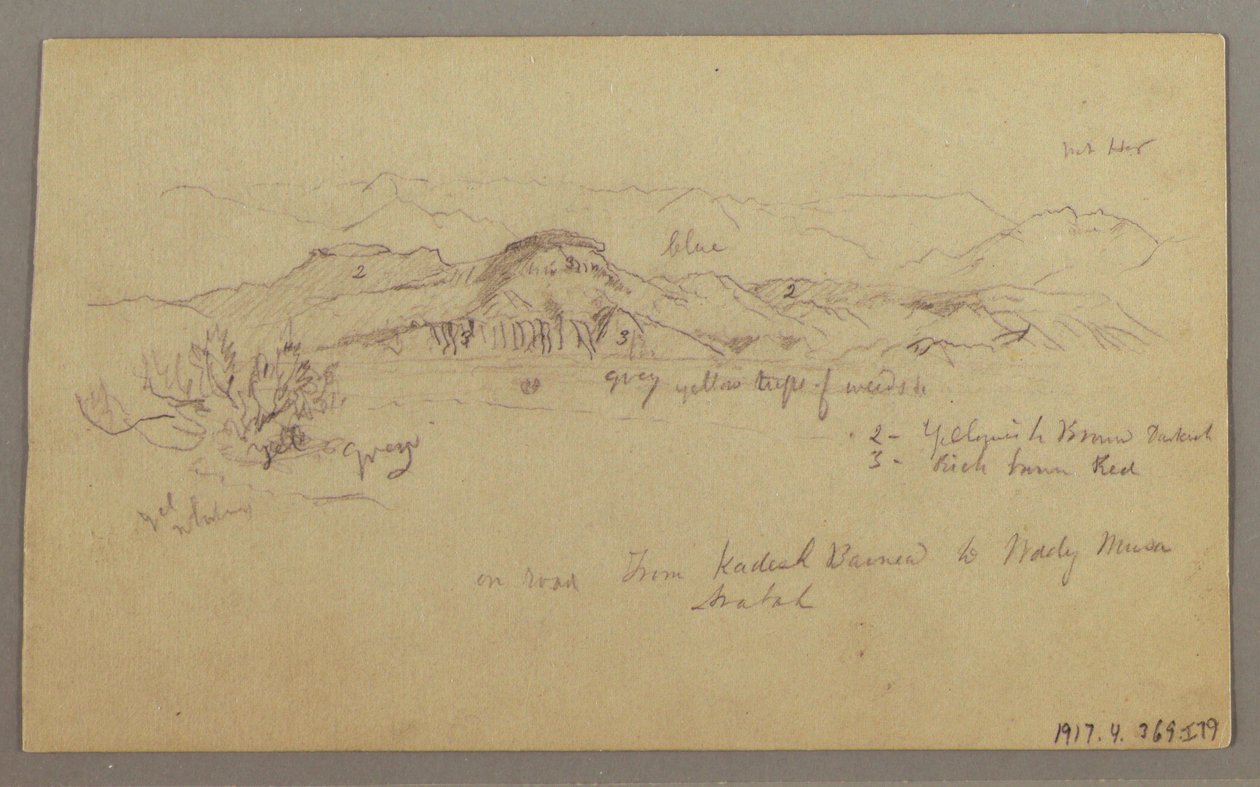 Dibujo, Picos de montaña, 22 de febrero de 1868 de Frederic Edwin Church