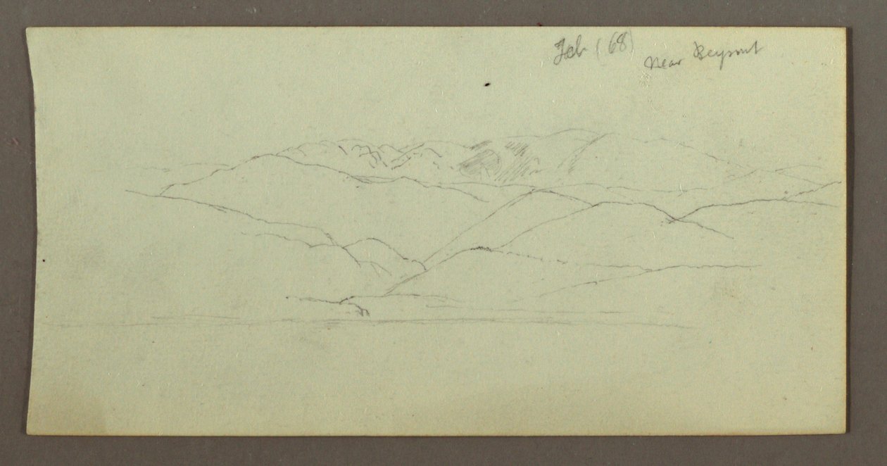Dibujo, Cordillera, febrero de 1868 de Frederic Edwin Church