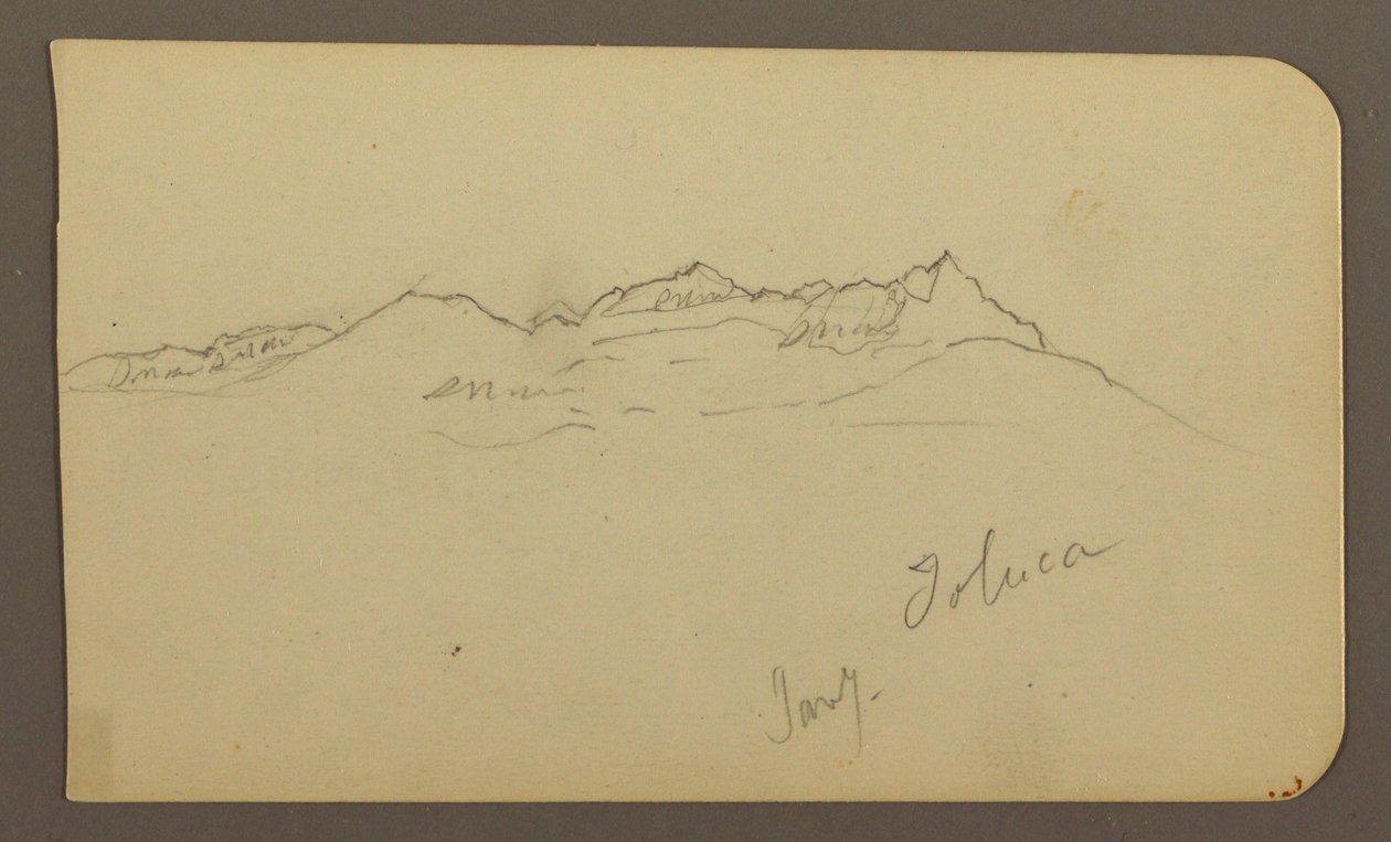 Dibujo, Cordillera, Toluca; Verso: Escalinata, Cordillera, Toluca, 7 de enero de 1885. de Frederic Edwin Church