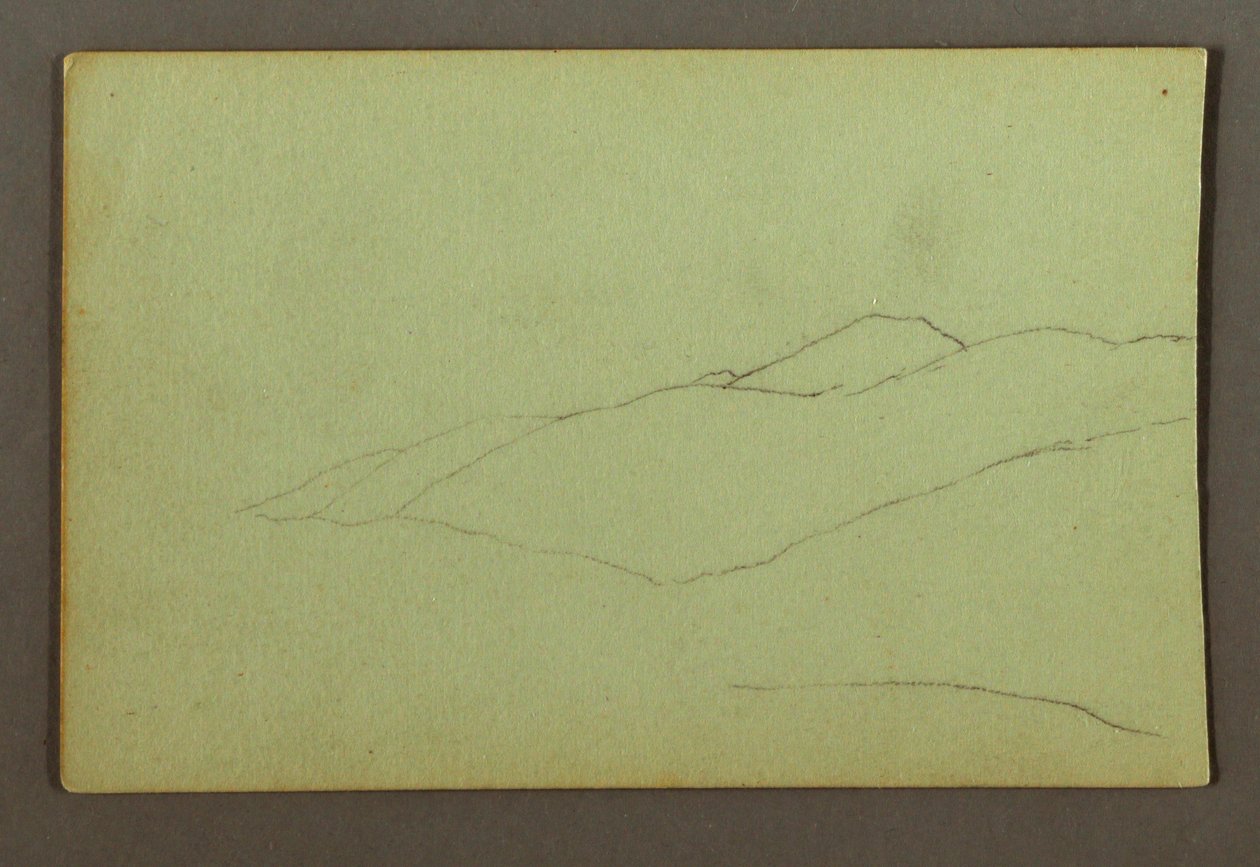 Dibujo, Mountain Ridge, posiblemente 1856 de Frederic Edwin Church