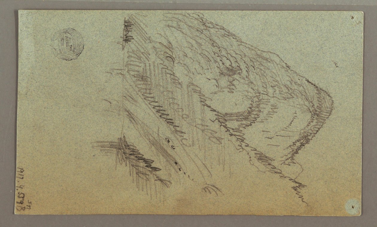Dibujo, Valle montañoso, posiblemente 1868 de Frederic Edwin Church