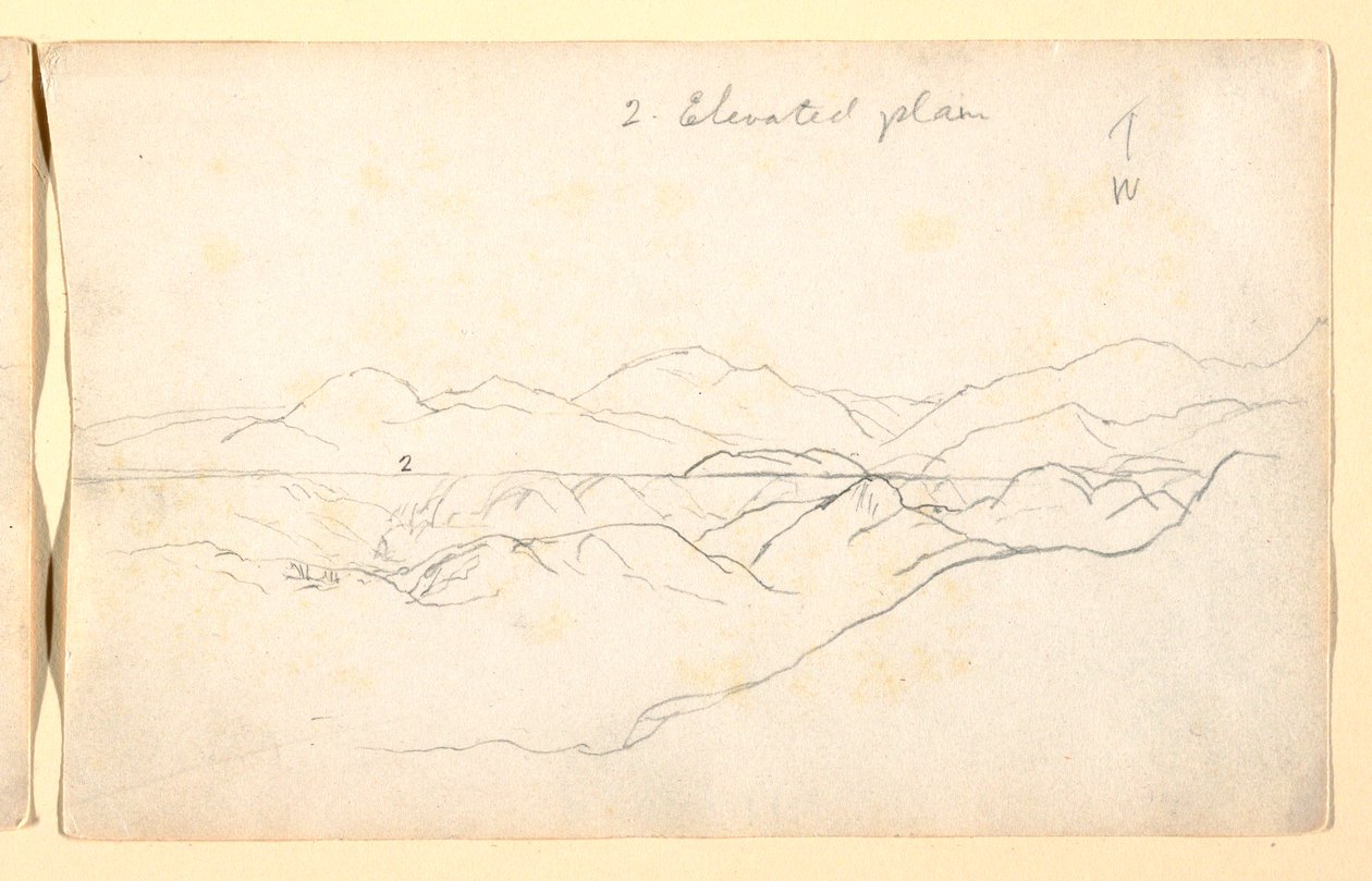Dibujo, Paisaje de montaña, Colombia, 1853 de Frederic Edwin Church