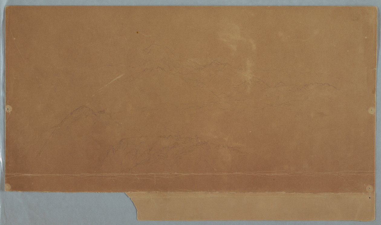 Dibujo, Paisaje montañoso, Ecuador o Colombia, 1853 de Frederic Edwin Church