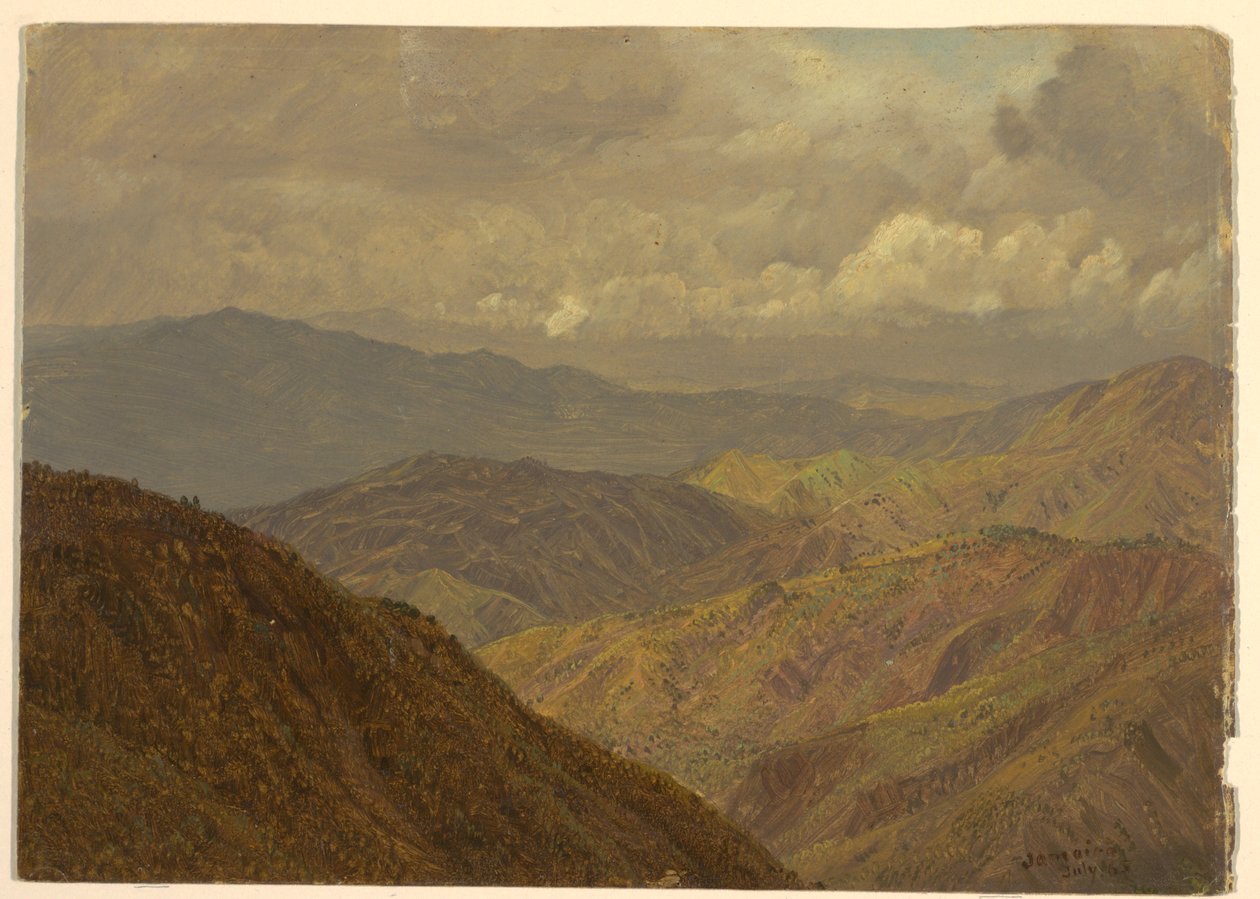 Dibujo, Paisaje montañoso, julio de 1865 de Frederic Edwin Church