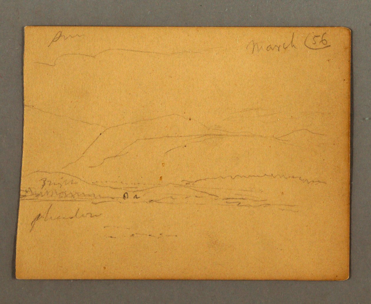 Dibujo, Montañas, marzo de 1856 de Frederic Edwin Church