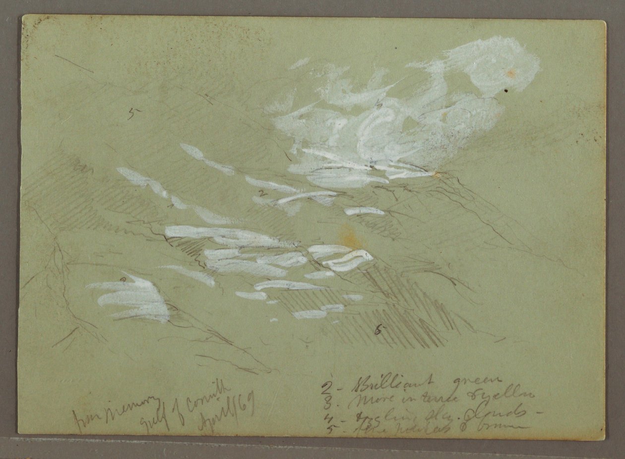 Dibujo, Mountainside, abril de 1869 de Frederic Edwin Church