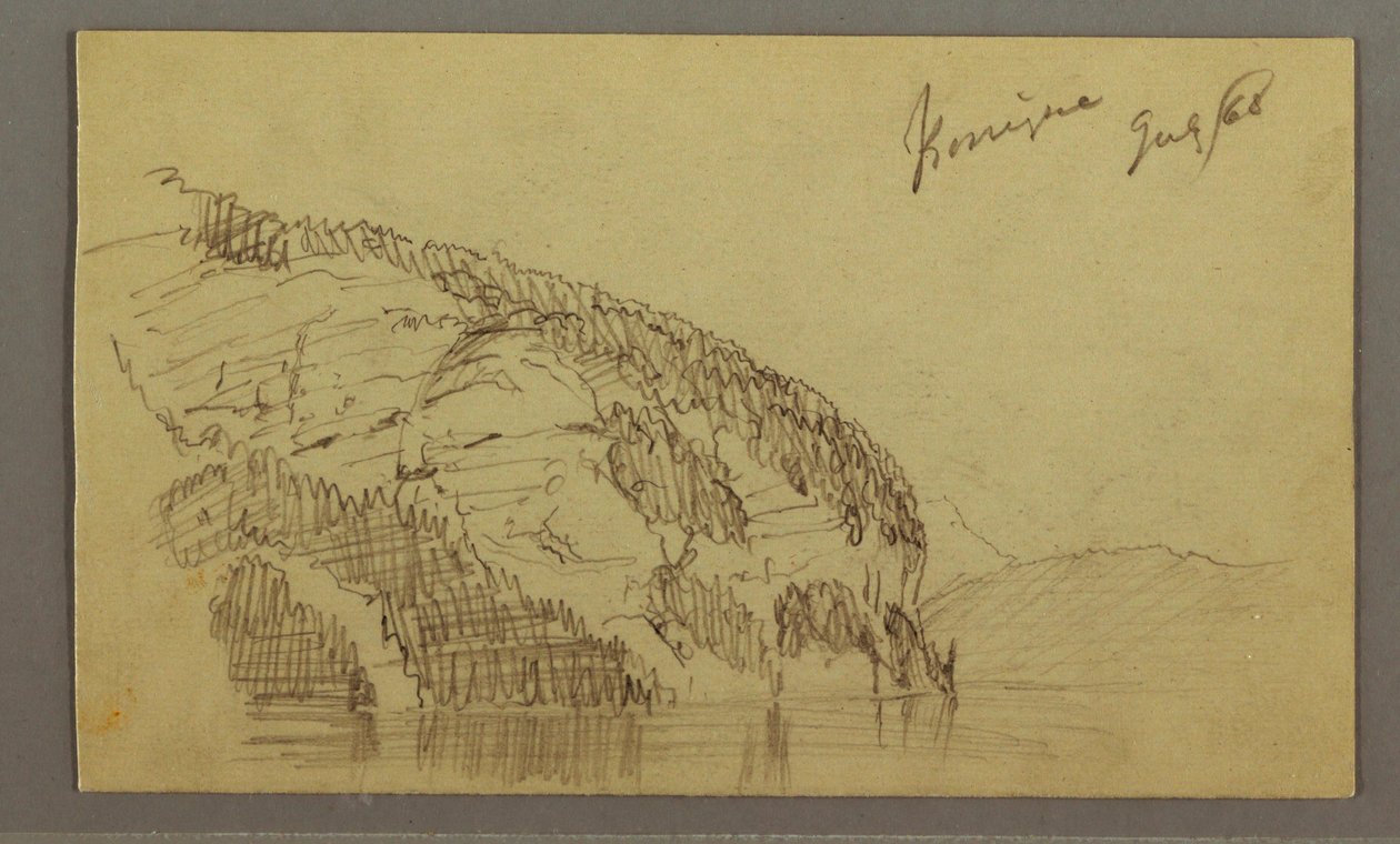 Dibujo, Mountainside, julio de 1868 de Frederic Edwin Church
