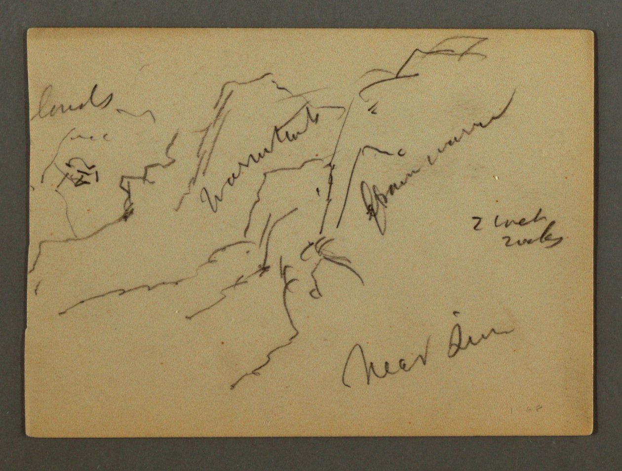 Dibujo, Montaña, posiblemente 1868 de Frederic Edwin Church