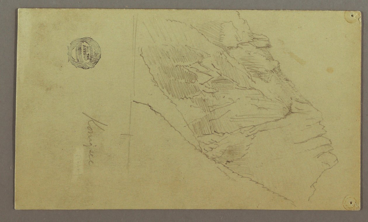 Dibujo, Montaña, posiblemente 1868 de Frederic Edwin Church