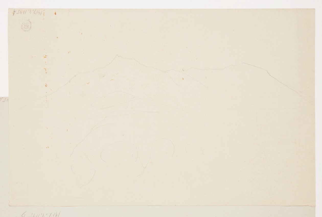 Dibujo, Mt. Katahdin, Maine, 1870-78 de Frederic Edwin Church
