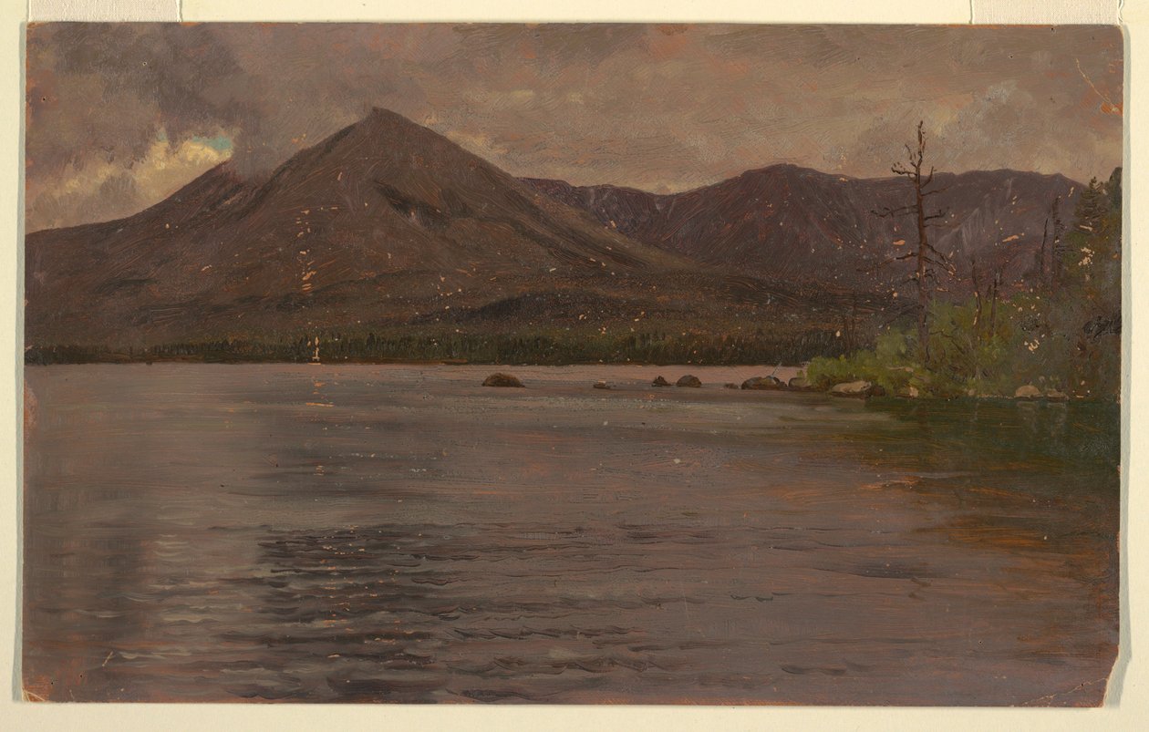Dibujo, Monte Katahdin, desde el lago Katahdin, 1877 de Frederic Edwin Church