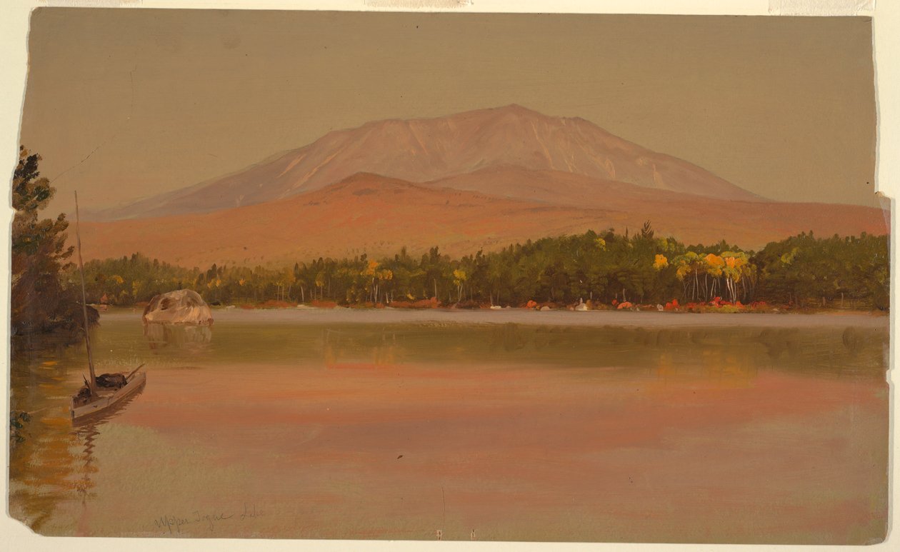 Dibujo, Monte Katahdin desde Togue Pond, 1875-80 de Frederic Edwin Church