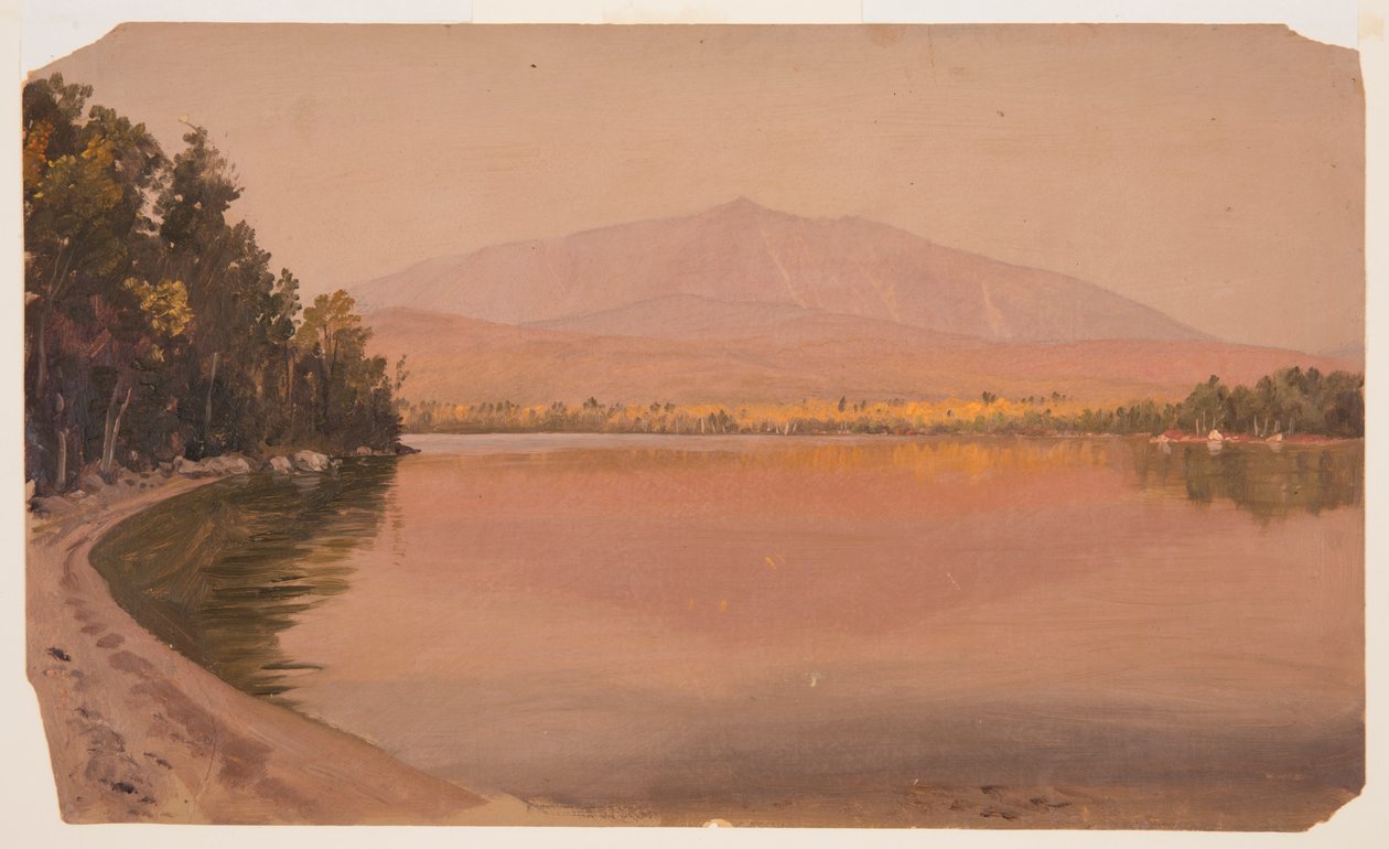 Dibujo, Monte Katahdin desde Togue Pond, 1878 de Frederic Edwin Church
