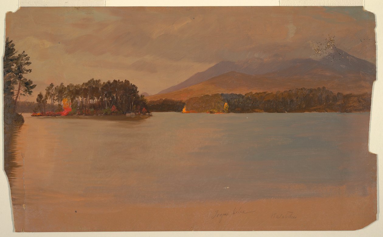 Dibujo, Monte Katahdin desde Togue Pond, 1878 de Frederic Edwin Church