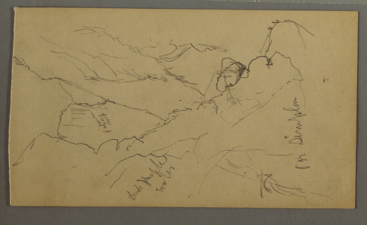 Dibujo, Valle Estrecho, 1868 de Frederic Edwin Church