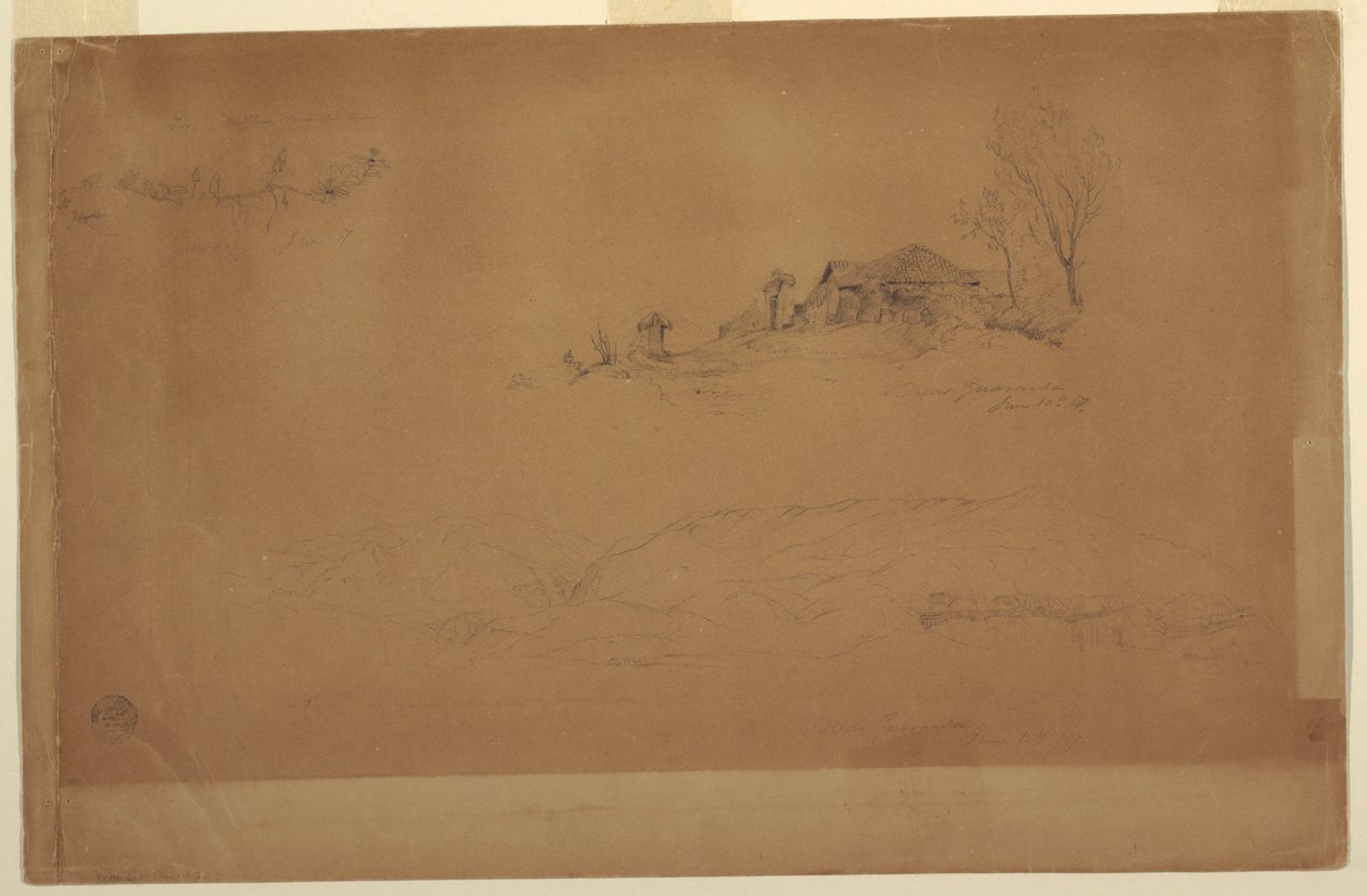 Dibujo, cerca de Guaranda, Ecuador, 10 de junio de 1857 de Frederic Edwin Church