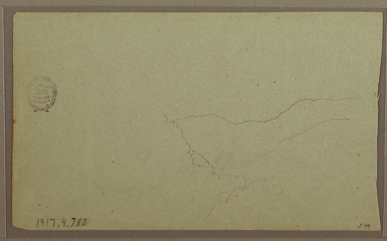 Dibujo, cerca de San Miguel, Ecuador; reverso: Boceto inacabado de una montaña, 2 de junio de 1857. de Frederic Edwin Church