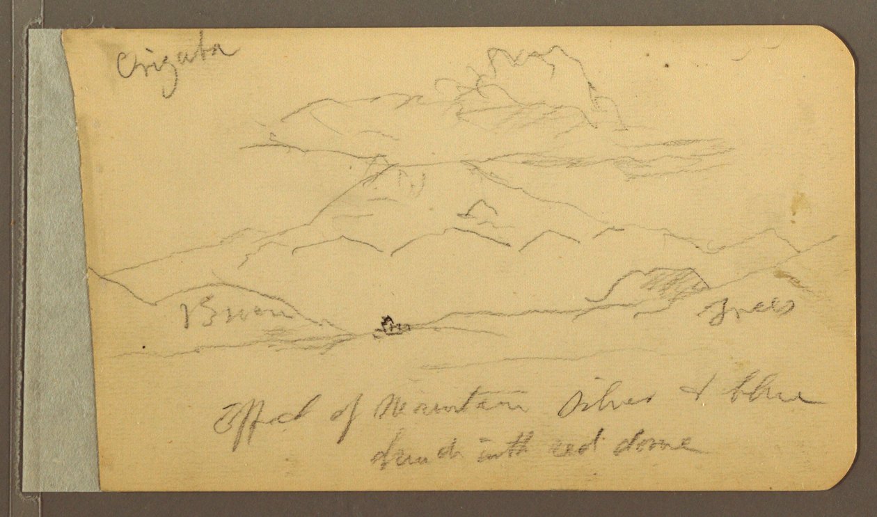 Dibujo, Orizaba; Verso: Cielo, 1889 de Frederic Edwin Church