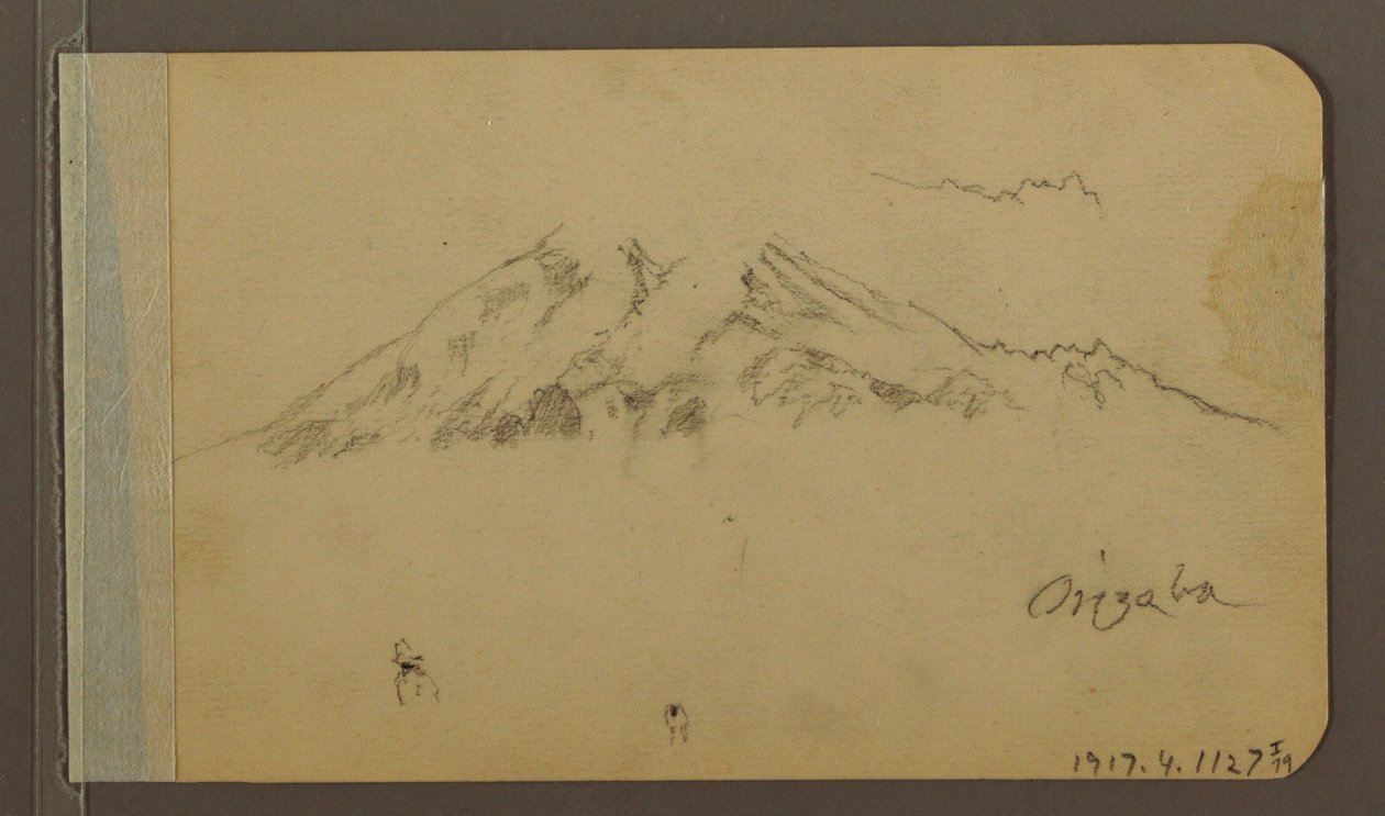 Dibujo, Pico de la Orizaba, figura; Verso: Llanura y sierras, 1889 de Frederic Edwin Church