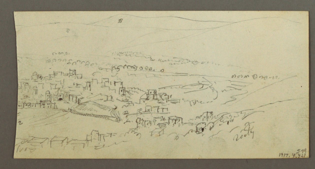 Dibujo, Piscina y edificios, posiblemente 1868 de Frederic Edwin Church