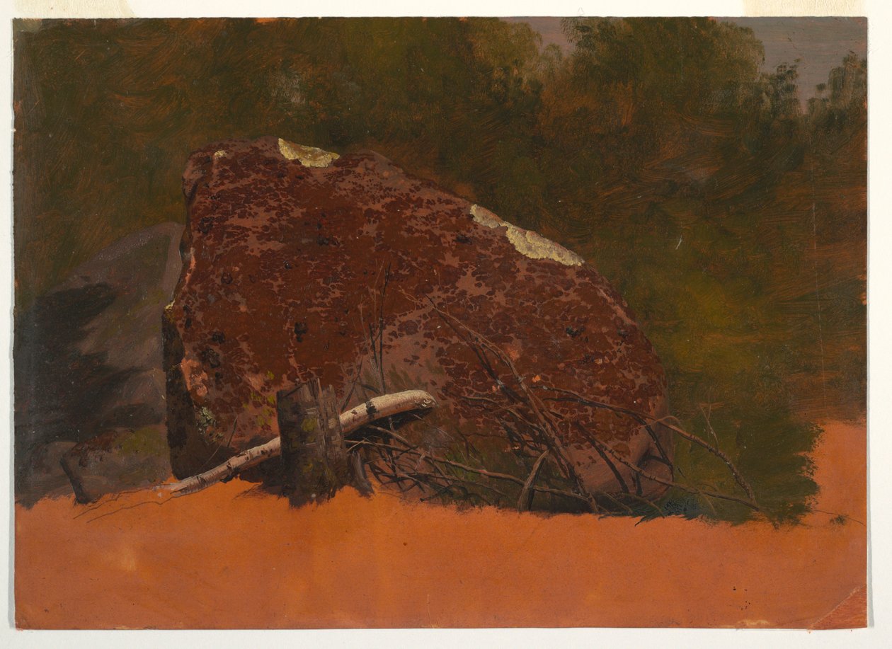 Dibujo, Posiblemente Mt. Desert, Island, roca, ca. 1845 de Frederic Edwin Church