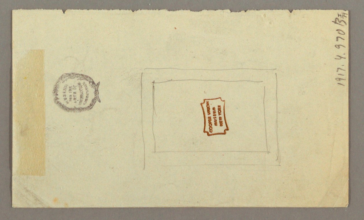 Dibujo, Diseño rectangular, posiblemente 1868 de Frederic Edwin Church