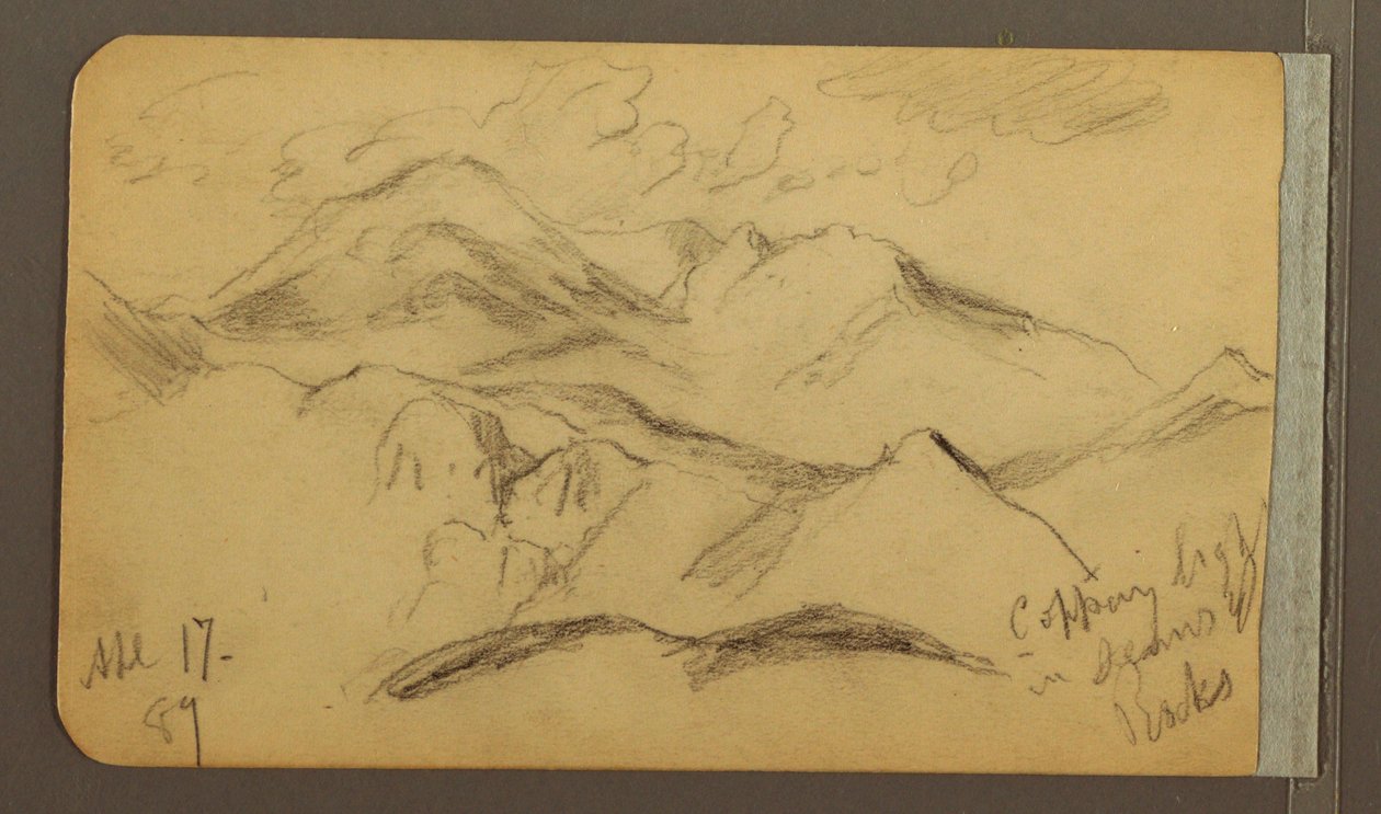 Dibujo, Montañas escarpadas, 17 de abril de 1889 de Frederic Edwin Church