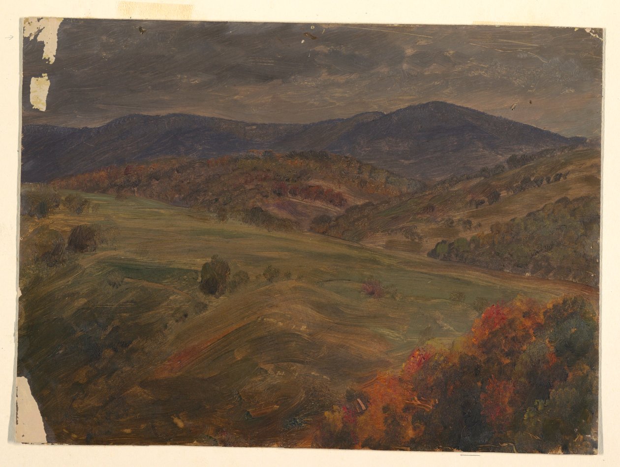 Dibujo, Escena en las Catskills, 1870-80 de Frederic Edwin Church