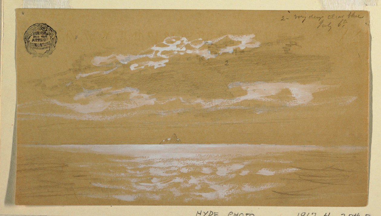 Dibujo, Paisaje marino, Terranova, 6 de julio de 1859 de Frederic Edwin Church