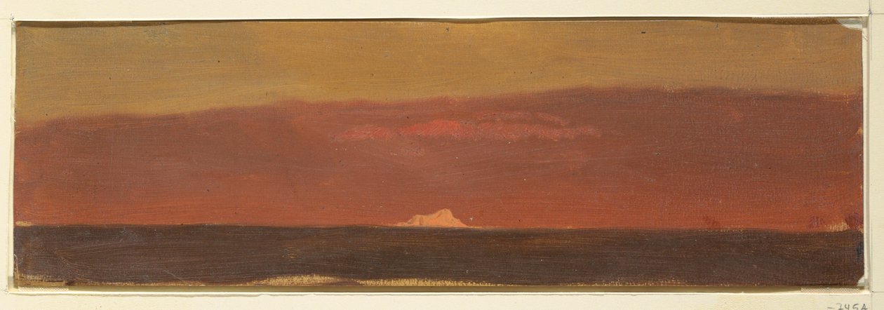 Dibujo, Paisaje marino con iceberg, 1859 de Frederic Edwin Church