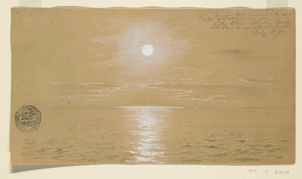 Dibujo, Paisajes marinos, Terranova, 6 de julio de 1859, 1859 de Frederic Edwin Church