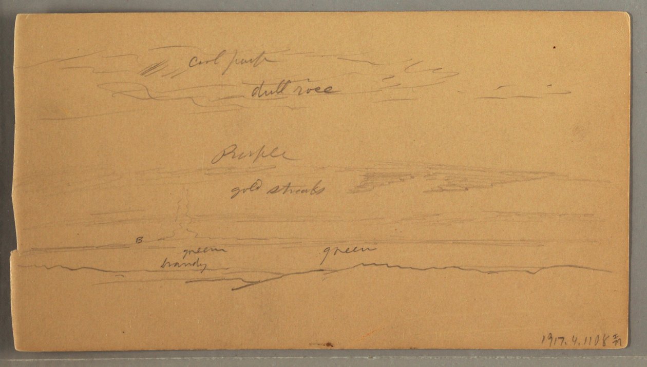 Dibujo, Picos de montañas afilados, cielo nublado, junio de 1874 de Frederic Edwin Church