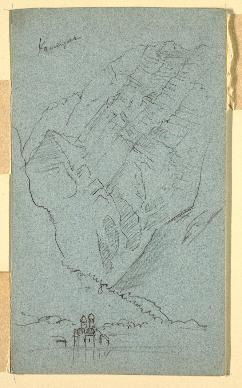 Dibujo, Orilla del Konigssee, B, julio de 1868 de Frederic Edwin Church
