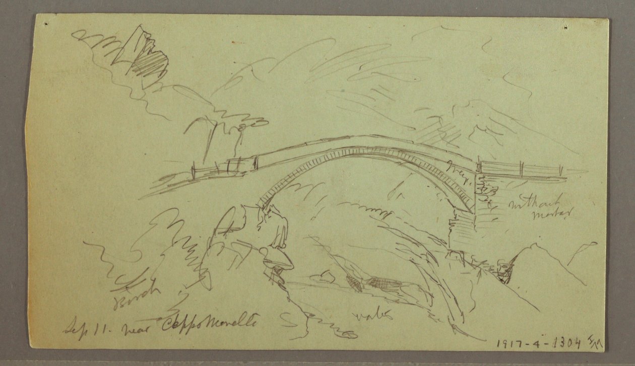 Dibujo, Santuario en el bosque, septiembre de 1868 de Frederic Edwin Church