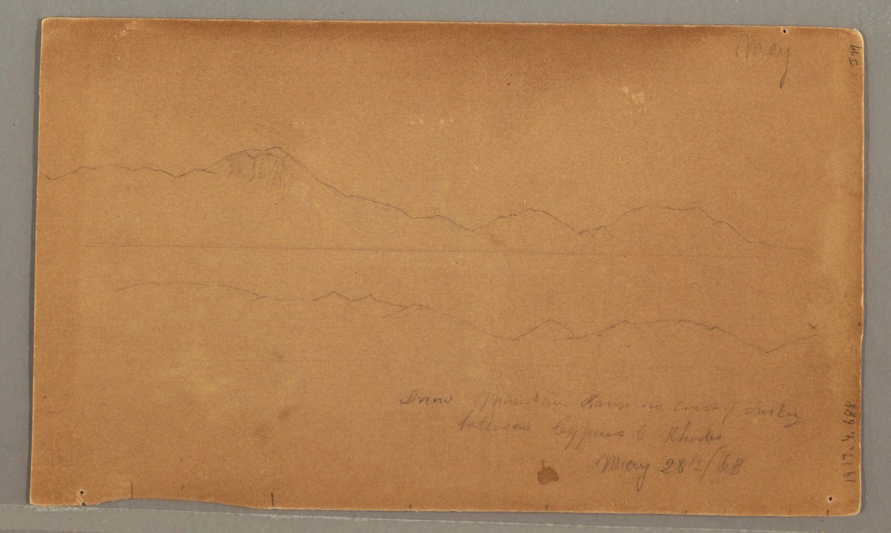 Dibujo, Vista lateral del edificio, ventana, 29 de mayo de 1868 de Frederic Edwin Church