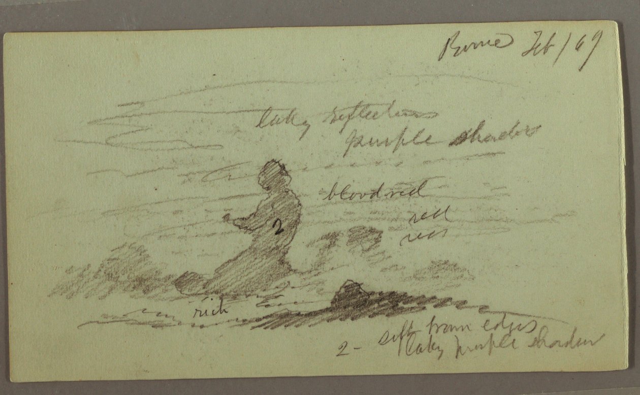 Dibujo, Estudio del cielo, febrero de 1869 de Frederic Edwin Church