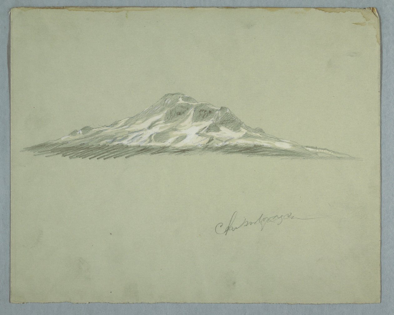 Dibujo, Pico nevado del monte Chimborazo, Ecuador, julio de 1857 de Frederic Edwin Church