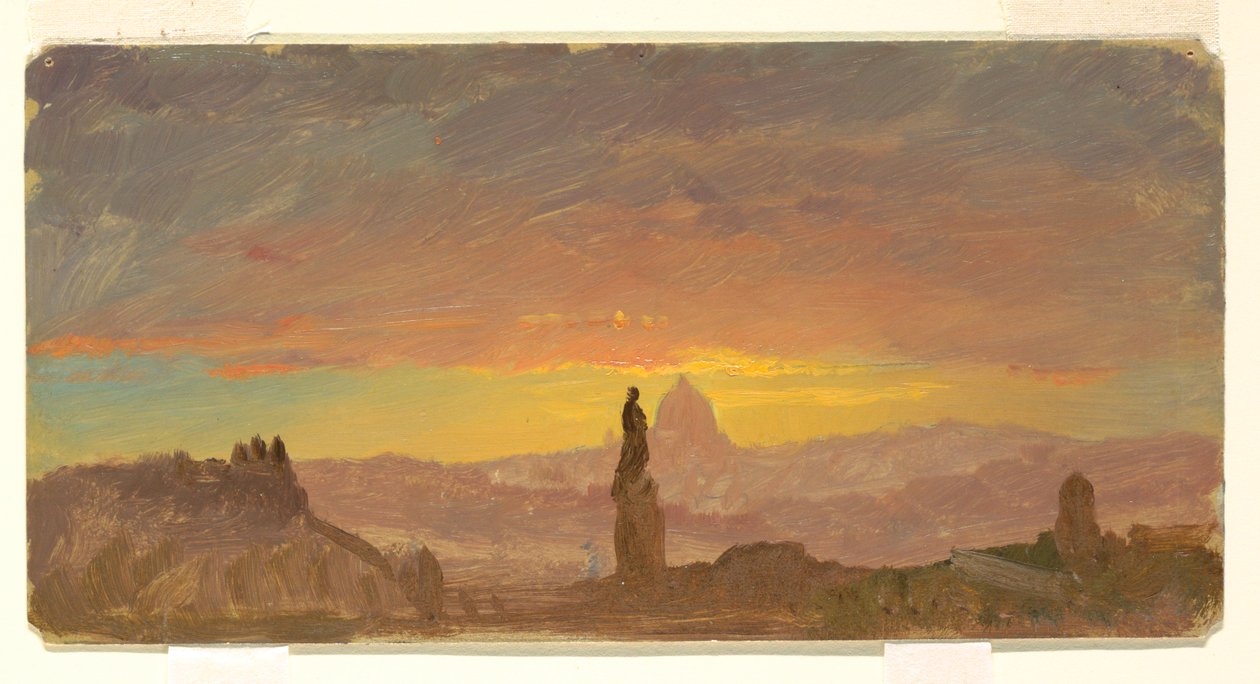 Dibujo, San Pedro, Roma, mostrado, 1868-69 de Frederic Edwin Church