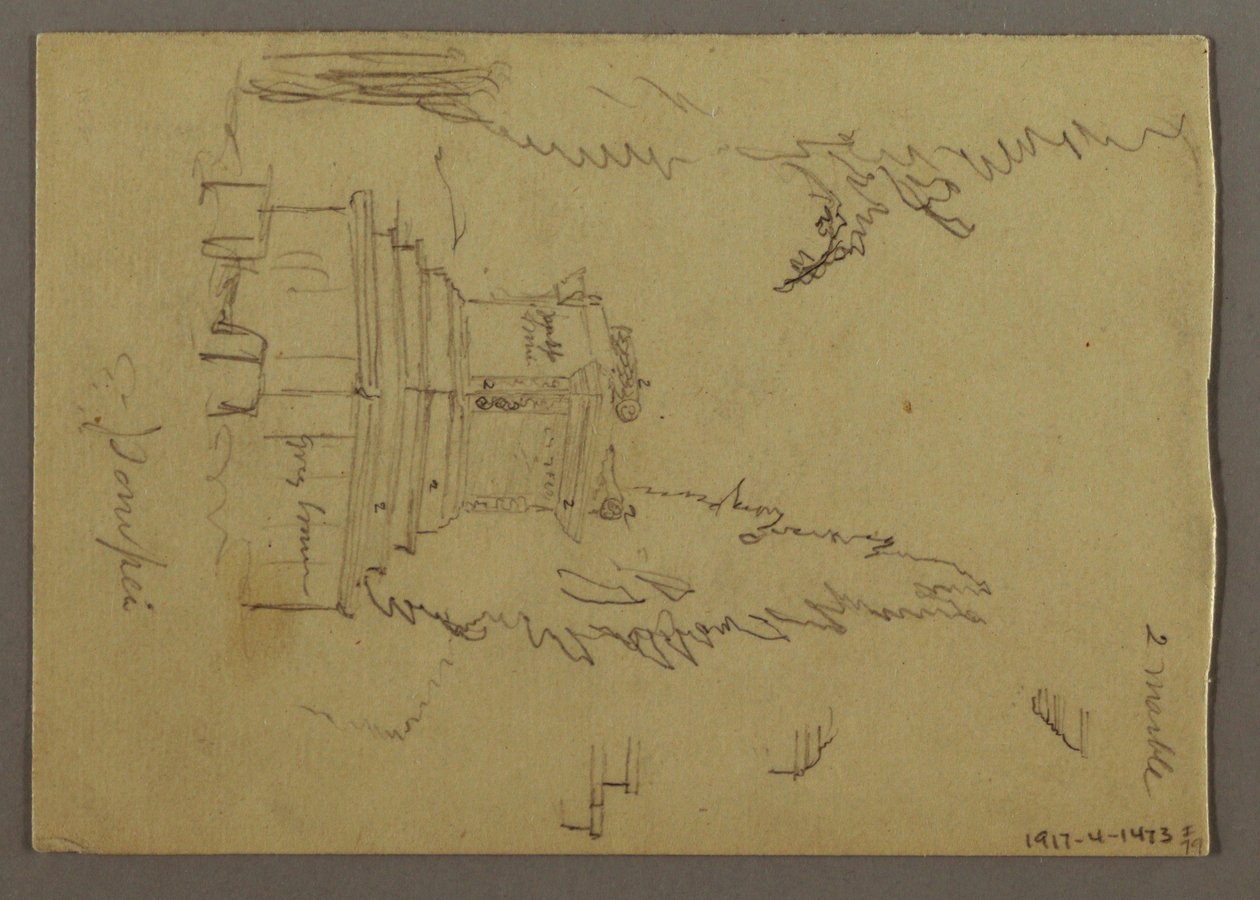 Dibujo, Stage-Coach, posiblemente 1868-69 de Frederic Edwin Church