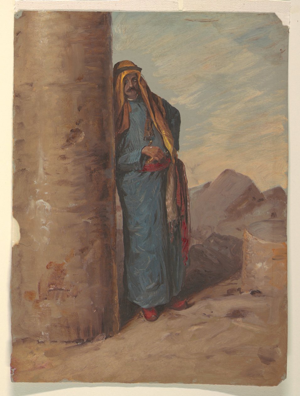 Dibujo, Beduino de pie, 1868 de Frederic Edwin Church