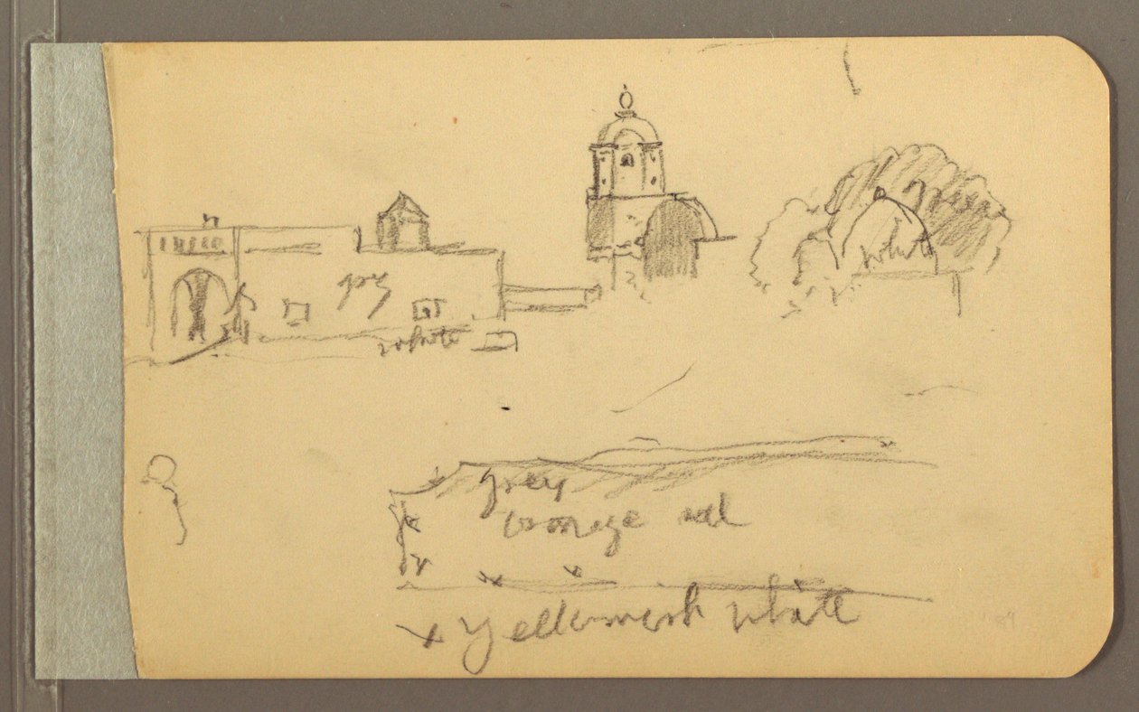 Dibujo, Steeple, Cúpula de iglesia, 1889 de Frederic Edwin Church