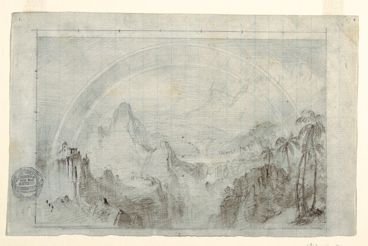 Dibujo, Estudio para "Estación lluviosa en los trópicos", 1865-66 de Frederic Edwin Church