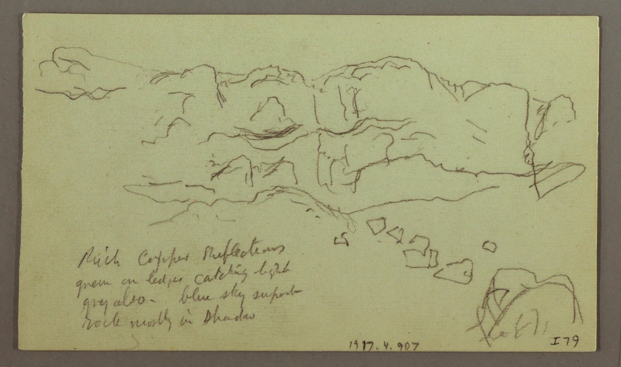 Dibujo, Estudio de la ladera de un valle, 4 de mayo de 1868 de Frederic Edwin Church